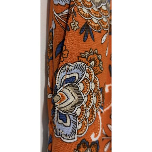 J.Jill Womens Shorts M Orange White Blue Pockets Elastic Waist Drawstring NWT - Picture 4 of 9